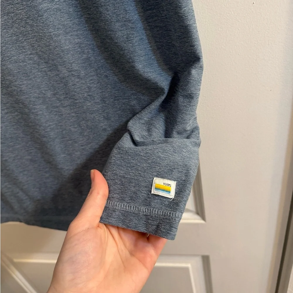 Vuori Strato Tech Tee Short Sleeve Blue Grey Heather Medium